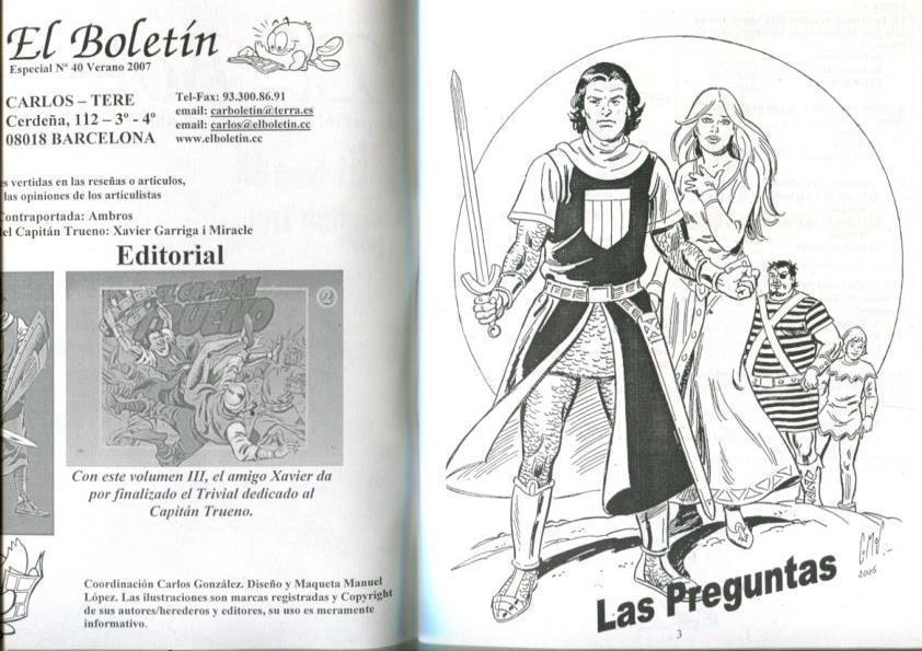 Fanzine: El Boletin Especial numero 040: El Trivial del Capitan Trueno (verano 2007)