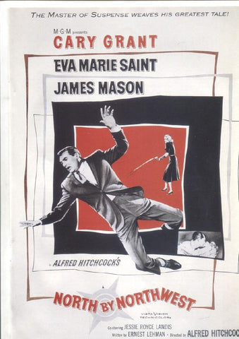 Caratula cine: Con la muerte en los talones (North by Northwest