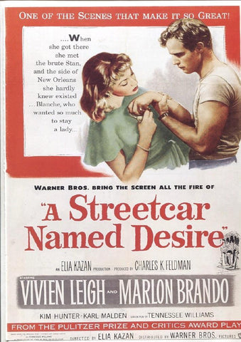 Caratula cine: Un tranvia llamado deseo (A streetcar Named Desire)