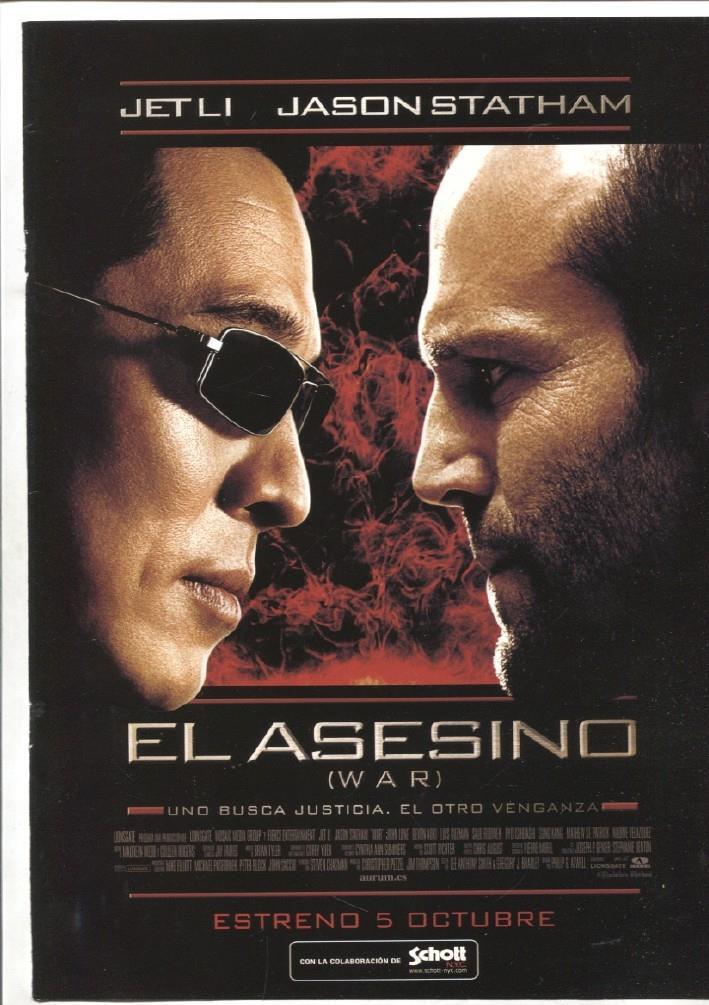 Caratula cine: El asesino (War)