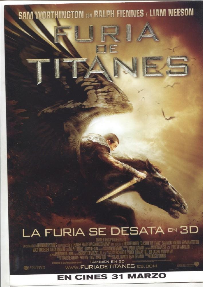 Caratula cine: Furia de titanes