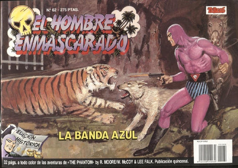 Ediciones B: El hombre enmascarado (The Phantom) numero 62: La banda azul