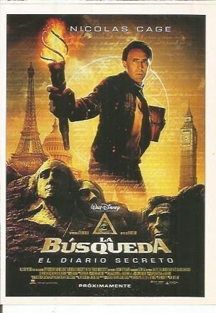 Miniposter 0209: La busqueda. El diario secreto