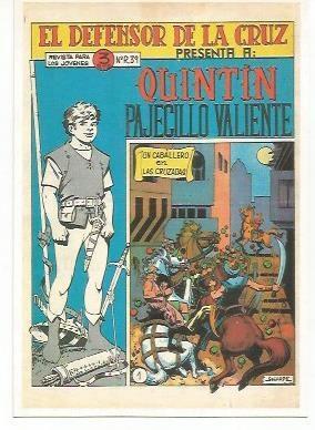 Ficha tebeo 5780: El defensor de la Cruz. Quintin pajecillo valiente