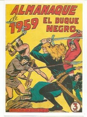 Ficha tebeo 5908: El Duque Negro. Almanaque 1959