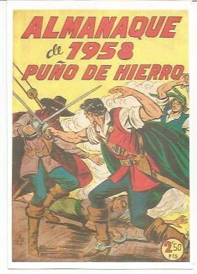 Ficha tebeo 5869: Almanaque 1958 Puño de hierro