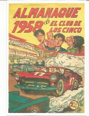 Ficha tebeo 5871: Almanaque 1958 El Club de los Cinco