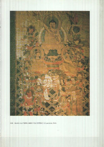 Japon el imperio del sol naciente lamina 23: Bajan a la tierra Amida y su cortejo