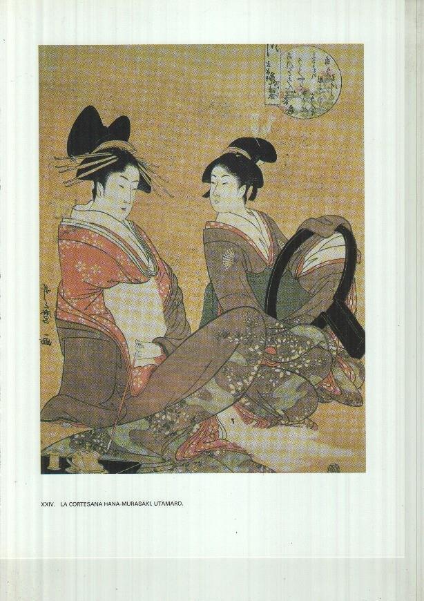 Japon el imperio del sol naciente lamina 24: La Cortesana Hana-Murasaki, Utamaro