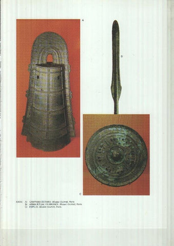 Japon el imperio del sol naciente lamina 35: Campana Dotaku-Arma rituan en bronce-Espejo