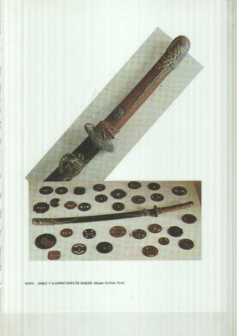 Japon el imperio del sol naciente lamina 36: Sable y garniciones de sables