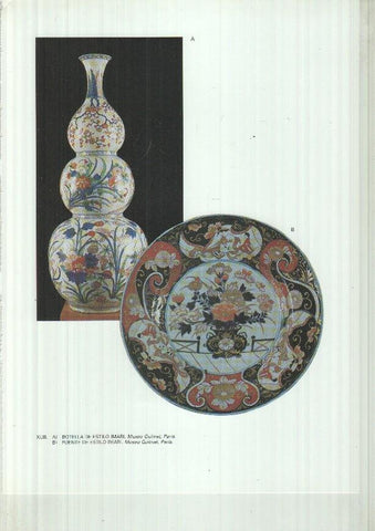 Japon el imperio del sol naciente lamina 43: Botella y fuente de estilo Imari