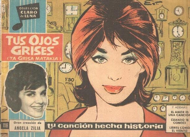 Claro de Luna numero 116: Tus ojos grises (Angela Zilia) (numerado 3 en trasera)