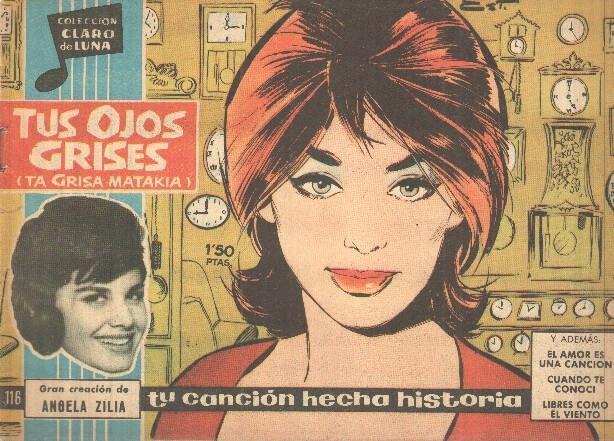 Claro de Luna numero 116: Tus ojos grises (Angela Zilia) (numerado 2 en trasera)