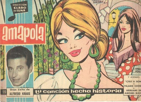 Claro de Luna numero 119: Amapola (Alfredo Kraus) (numerado 3 en trasera)