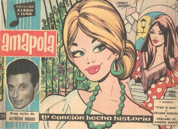 Claro de Luna numero 119: Amapola (Alfredo Kraus) (numerado 1 en trasera)