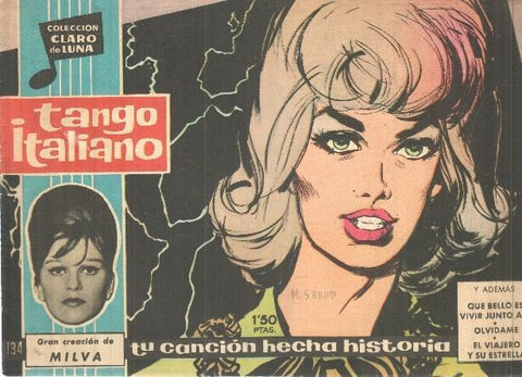 Claro de Luna numero 134: Tango italiano (Milva) (numerado 2 en trasera)