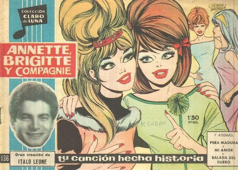 Claro de Luna numero 136: Annette, Brigitte y Compagnie (Italo Leone) (numerado 2 en trasera)