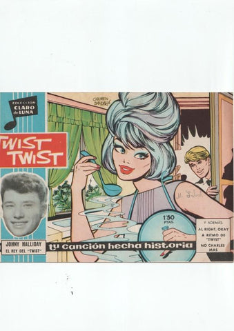 Claro de Luna numero 140: Twist Twist (Johny Halliday) (numerada 1 en trasera)