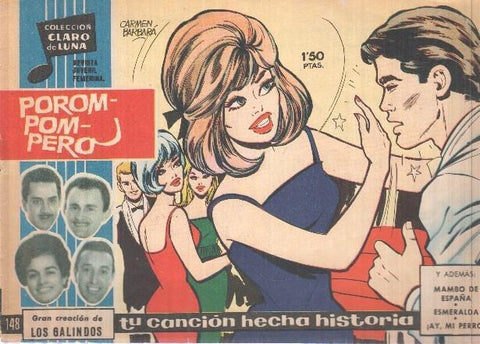 Claro de Luna numero 148: Porom-Pom-Pero (Los Galindos) (numerado 2 en trasera)
