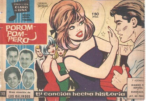 Claro de Luna numero 148: Porom-Pom-Pero (Los Galindos) (numerado 3 en trasera)