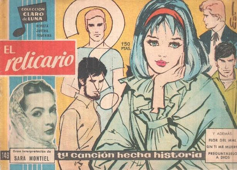 Claro de Luna numero 149: El relicario (sara montiel) (numerado 2 en trasera)