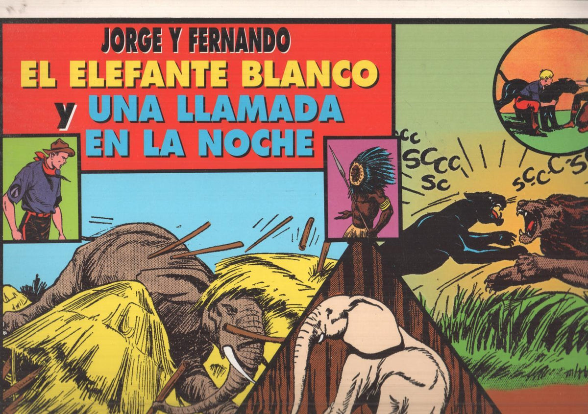 Tim Tyler's Luck: Jorge y Fernando numero 37: tiras diarias 17.02.1936 al 04.04.1936: El elefante blanco y Una llamada en la noche