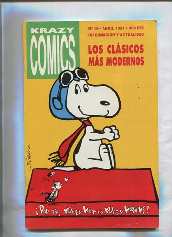 Fanzine: Krazy comics numero 19 (abril 1991): Los clasicos mas modernos: Snoopy