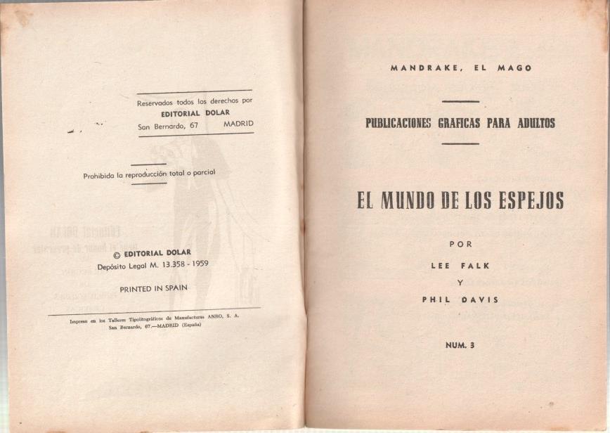 Dolar: Heroes modernos 2a epoca numero 03: Mandrake el mago: El mundo de los espejos
