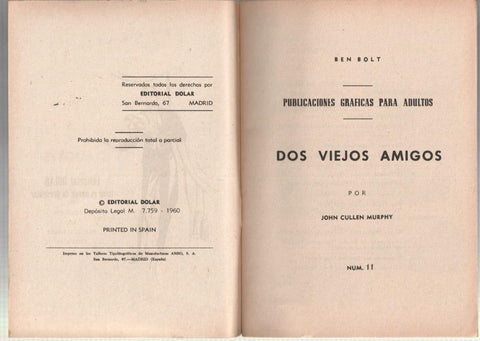 Dolar: Heroes modernos 2a epoca numero 11: Ben Bolt: dos viejos amigos