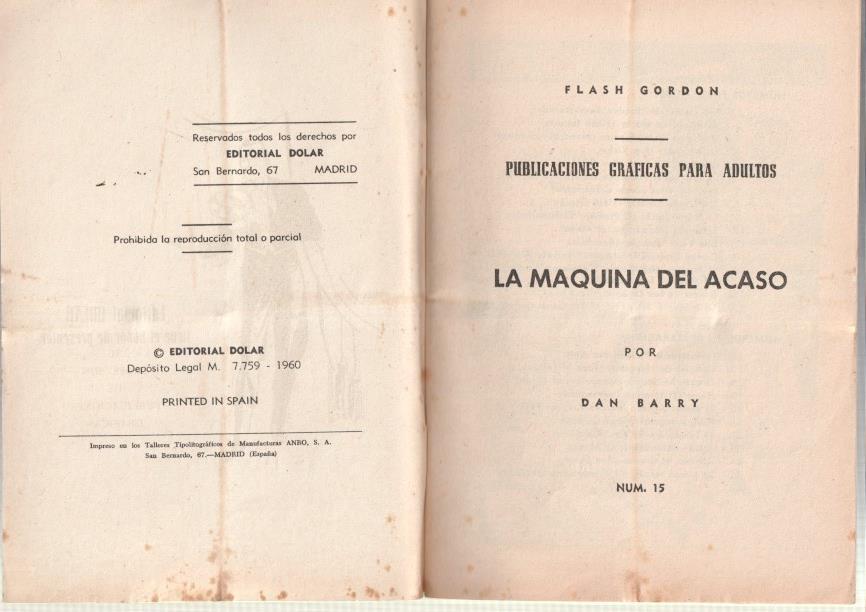 Dolar: Heroes modernos 2a epoca numero 15: Flash Gordon: La maquina del acaso