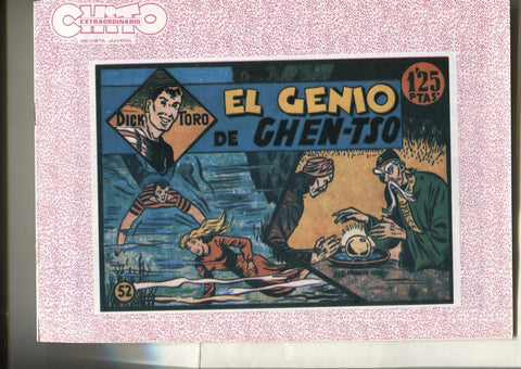 Facsimil: Dick Toro numero 52: El genio de Chen-Tso, trasera dibujo baile: Ball de la coca