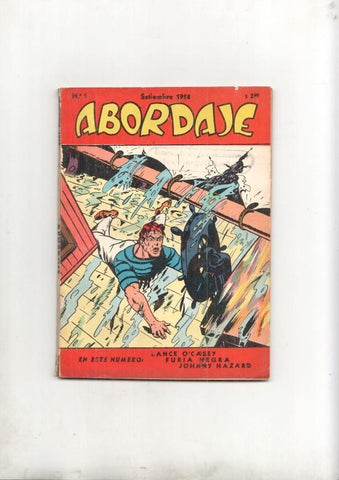Abordaje numero 01 septiembre 1958: Johnny Hazard y Lance O'Casey y Furia negra