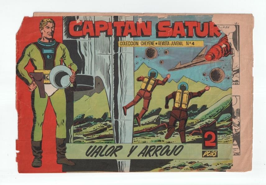 Capitan Satur numero 04: Valor y arrojo (cubierta estropeada)