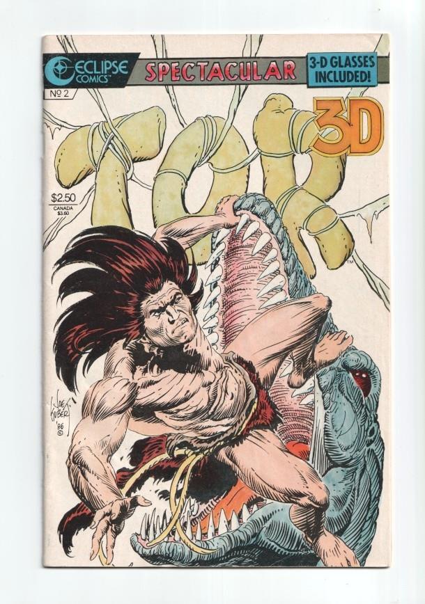 Eclipse Comics : Spectacular 3-D Glasses included: TOR 3D numero 2 (agosto 1986, conserva las gafas)