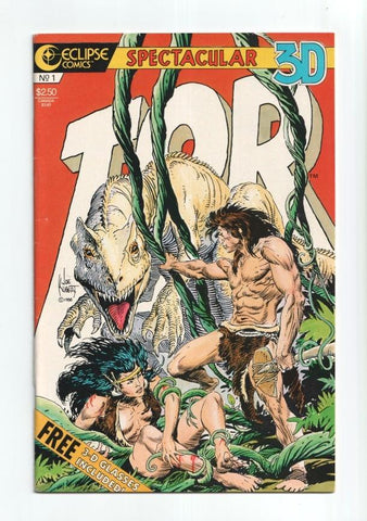 Eclipse Comics : Spectacular 3-D Glasses included: TOR 3D numero 1 (julio 1986, conserva las gafas)