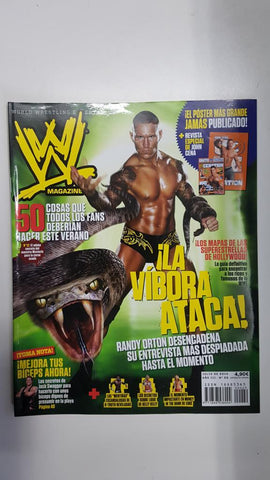Revista lucha libre: WWE Magazine año III num 29, julio 2010. No incluye poster. Artículo sobre Randy Orton la Vibora entre otros