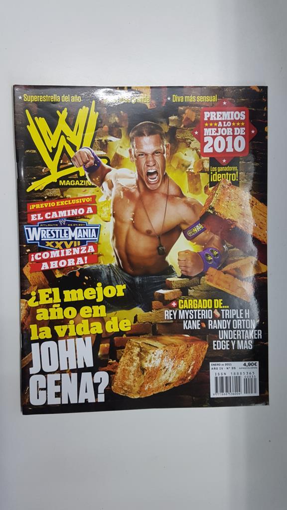 Revista lucha libre: WWE Magazine año IV num 35, enero 2011. 2010 WWE Magazine Awards