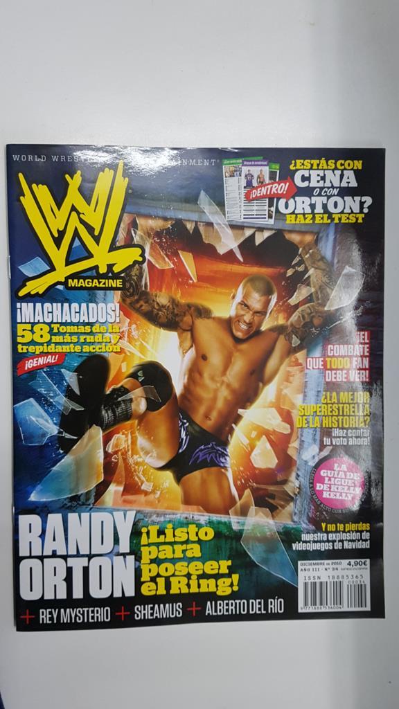 Revista lucha libre: WWE Magazine año III num 34, diciembre 2010. Entrevista a Randy Orton, La Serpiente
