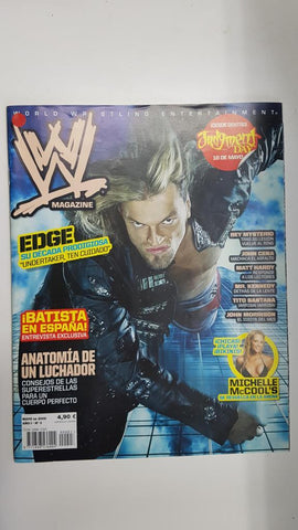 Revista lucha libre: WWE Magazine año I num 3, mayo 2008. Poster y entrevista a Batista