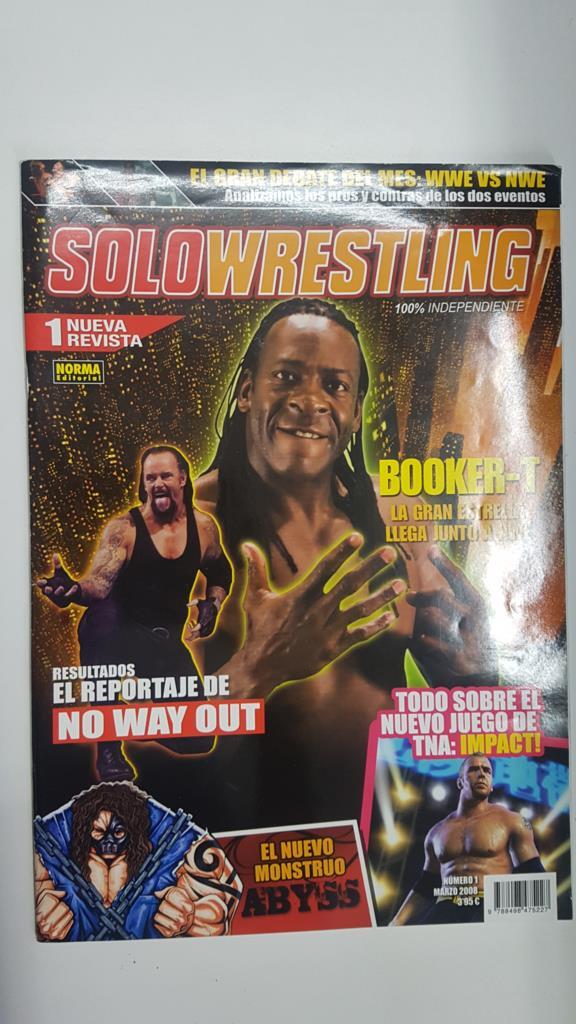 Revista lucha libre: Solowrestling numero 1, marzo 2008. Resultados el reportaje de No Way Out, Videojuegos: TNA Impact. Debate del mes: WWE vs NWE