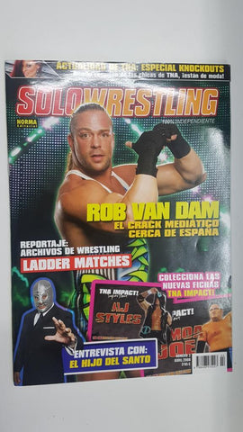 Revista lucha libre: Solowrestling numero 2, abril 2008. Colecciona las fichas TNA Impact, Maquinas recreativas: inicios de los juegos de wrestling en consolas