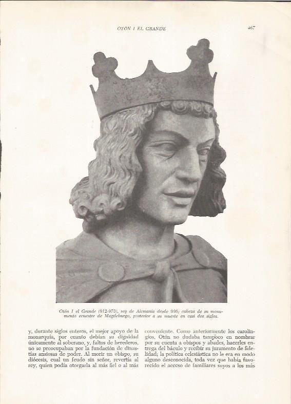 LAMINA HISTORIA 26315: Busto de Oton I el Grande