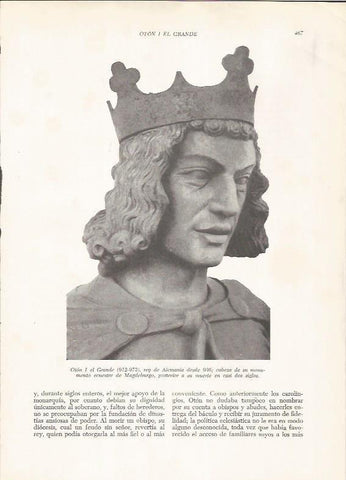 LAMINA HISTORIA 26315: Busto de Oton I el Grande
