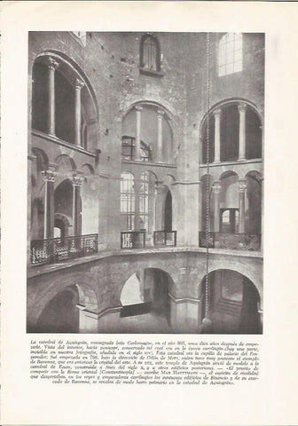 LAMINA HISTORIA 26303: Interior de la catedral de Aquisgran