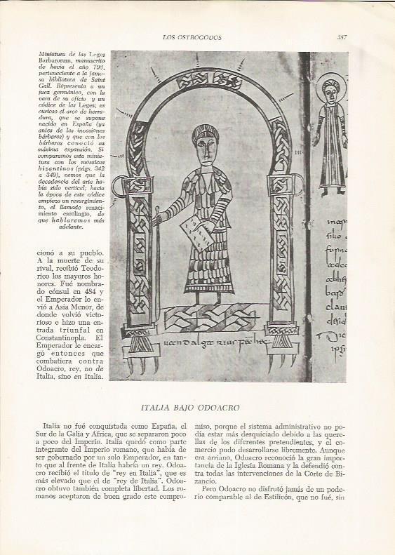 LAMINA HISTORIA 26298: Miniatura  de las Leges Barbarorum