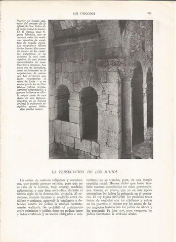 LAMINA HISTORIA 26297:  Interior de la iglesia de San Pedro de la Nave, Leon