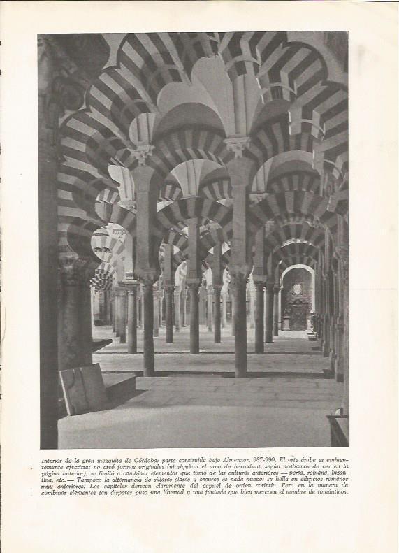 LAMINA HISTORIA 26291: Interior de la mezquita de Cordoba