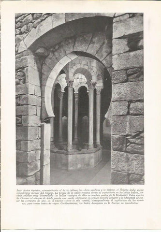 LAMINA HISTORIA 26290: Interior de los baños arabes de Girona