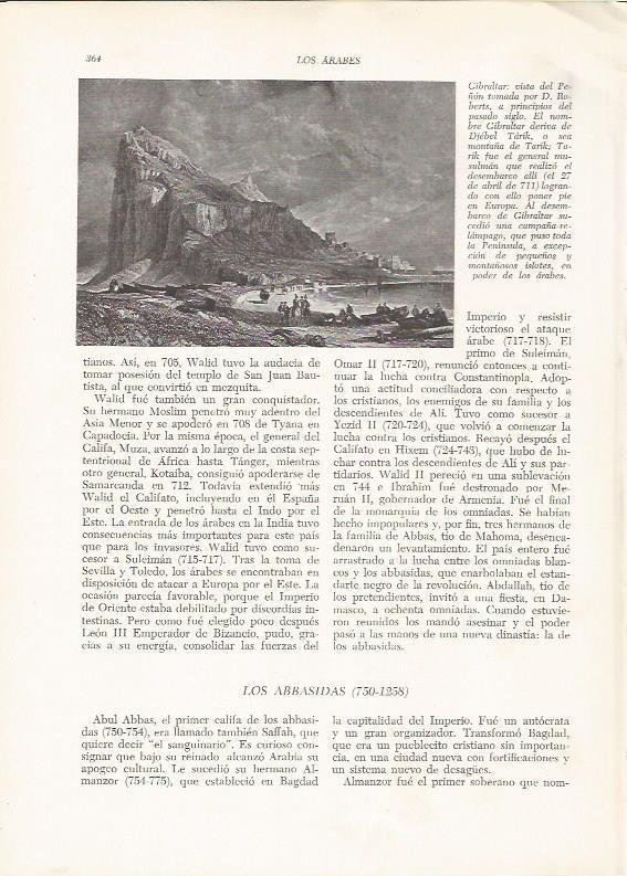 LAMINA HISTORIA 26289: Vista de Gibraltar, dbujo de D. Roberts